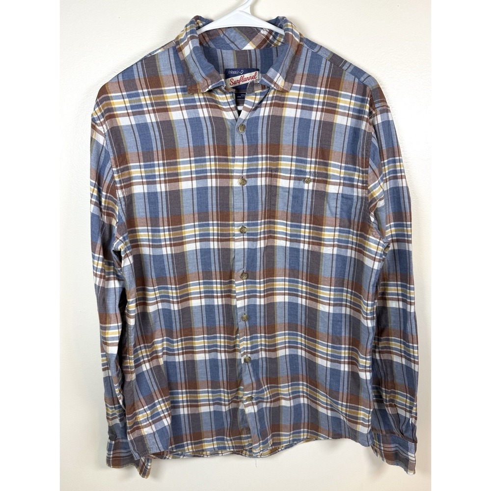 Johnnie-O Surf Flannel Greaves Shirt Mens S Lake Plaid L/S Button Down Soft